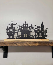Load image into Gallery viewer, Halloween Village Scene Tea Light Holder