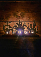 Load image into Gallery viewer, Halloween Village Scene Tea Light Holder