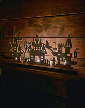 Load image into Gallery viewer, Halloween Village Scene Tea Light Holder