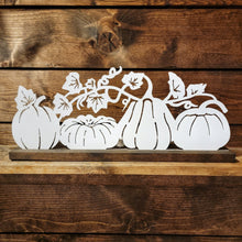 Load image into Gallery viewer, Pumpkin Scene With Wooden Holder - NO Tea Lights