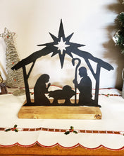 Load image into Gallery viewer, Metal Christmas Manger Tea Light Holder 12x12