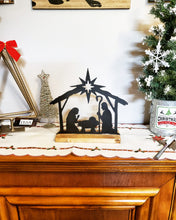 Load image into Gallery viewer, Metal Christmas Manger Tea Light Holder 12x12
