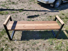 Load image into Gallery viewer, Metal and Wood Bench