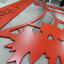 Load image into Gallery viewer, Golfing Couple Metal Sign - Custom Name