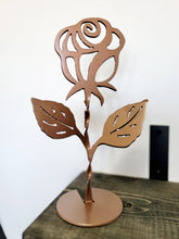 Load image into Gallery viewer, Metal Rose with Stand