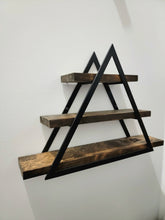 Load image into Gallery viewer, Metal Double Triangle Frame with 3 Shelves - Small