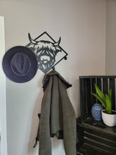 Load image into Gallery viewer, Metal Highland Steer with 4 Hooks