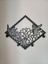 Load image into Gallery viewer, Metal Succulent/Cactus Scene with 4 Hooks
