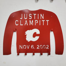 Load image into Gallery viewer, Custom Metal Jersey Coat Rack - 7 Hooks