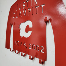 Load image into Gallery viewer, Custom Metal Jersey Coat Rack - 7 Hooks