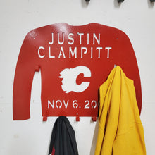 Load image into Gallery viewer, Custom Metal Jersey Coat Rack - 7 Hooks