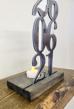 Load image into Gallery viewer, Metal Anniversary Date Tea light Holder