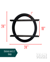 Load image into Gallery viewer, Metal Double Oval Frame with 2 Shelves
