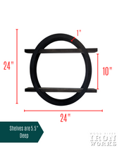 Load image into Gallery viewer, Metal Double Oval Frame with 2 Shelves