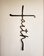 Load image into Gallery viewer, Faith Cross Metal Sign