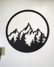 Load image into Gallery viewer, Modern Mountain and Forrest Metal Sign