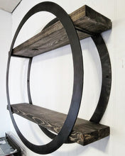 Load image into Gallery viewer, Metal Double Circle Frame with 2 Shelves