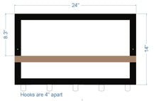 Load image into Gallery viewer, Metal Framed Floating Shelf with 5 Hooks