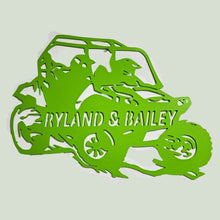 Load image into Gallery viewer, Quading Couple Metal Sign - Custom Name