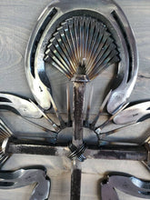 Load image into Gallery viewer, Horseshoe Cross - small premium with railway spike cross