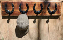 Load image into Gallery viewer, Rustic Horseshoe Coat Rack
