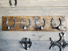 Load image into Gallery viewer, Rustic Horseshoe Coat Rack
