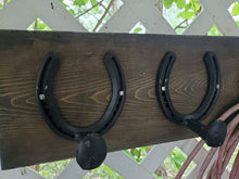 Load image into Gallery viewer, Rustic Horseshoe Coat Rack