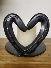 Load image into Gallery viewer, Horseshoe Heart Candle Holder