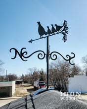 Load image into Gallery viewer, Weathervane, Metal Pigeon with 3 Babies, Wind Vane