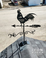 Load image into Gallery viewer, Weathervane, Metal Rooster Wind Vane