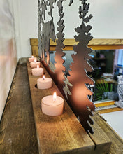 Load image into Gallery viewer, Tealight holder - metal bear and forest scene