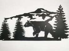 Load image into Gallery viewer, Tealight holder - metal bear and forest scene