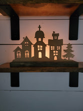 Load image into Gallery viewer, Metal Christmas Village Tea Light Holder 12x12
