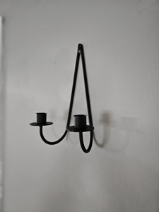 Metal Double Taper Candle Wall Holder