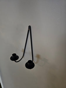 Metal Double Taper Candle Wall Holder