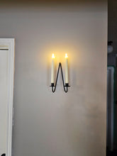 Load image into Gallery viewer, Metal Double Taper Candle Wall Holder
