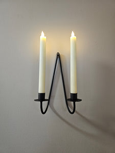 Metal Double Taper Candle Wall Holder