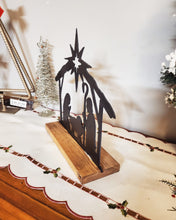 Load image into Gallery viewer, Metal Christmas Manger Tea Light Holder 12x12
