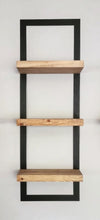 Load image into Gallery viewer, Metal Framed Triple Floating Shelves Set Bundle
