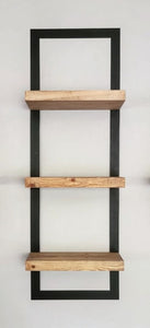 Metal Framed Triple Floating Shelves Set Bundle