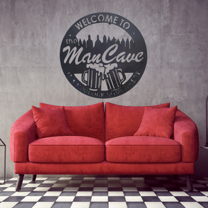Welcome to the Man Cave metal sign