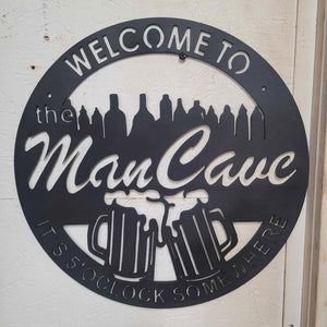 Welcome to the Man Cave metal sign