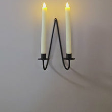 Load and play video in Gallery viewer, Metal Double Taper Candle Wall Holder

