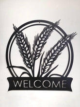 Load image into Gallery viewer, Metal Wheat Welcome Sign
