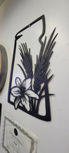 Load image into Gallery viewer, Saskatchewan Map with Tiger Lily and Wheat
