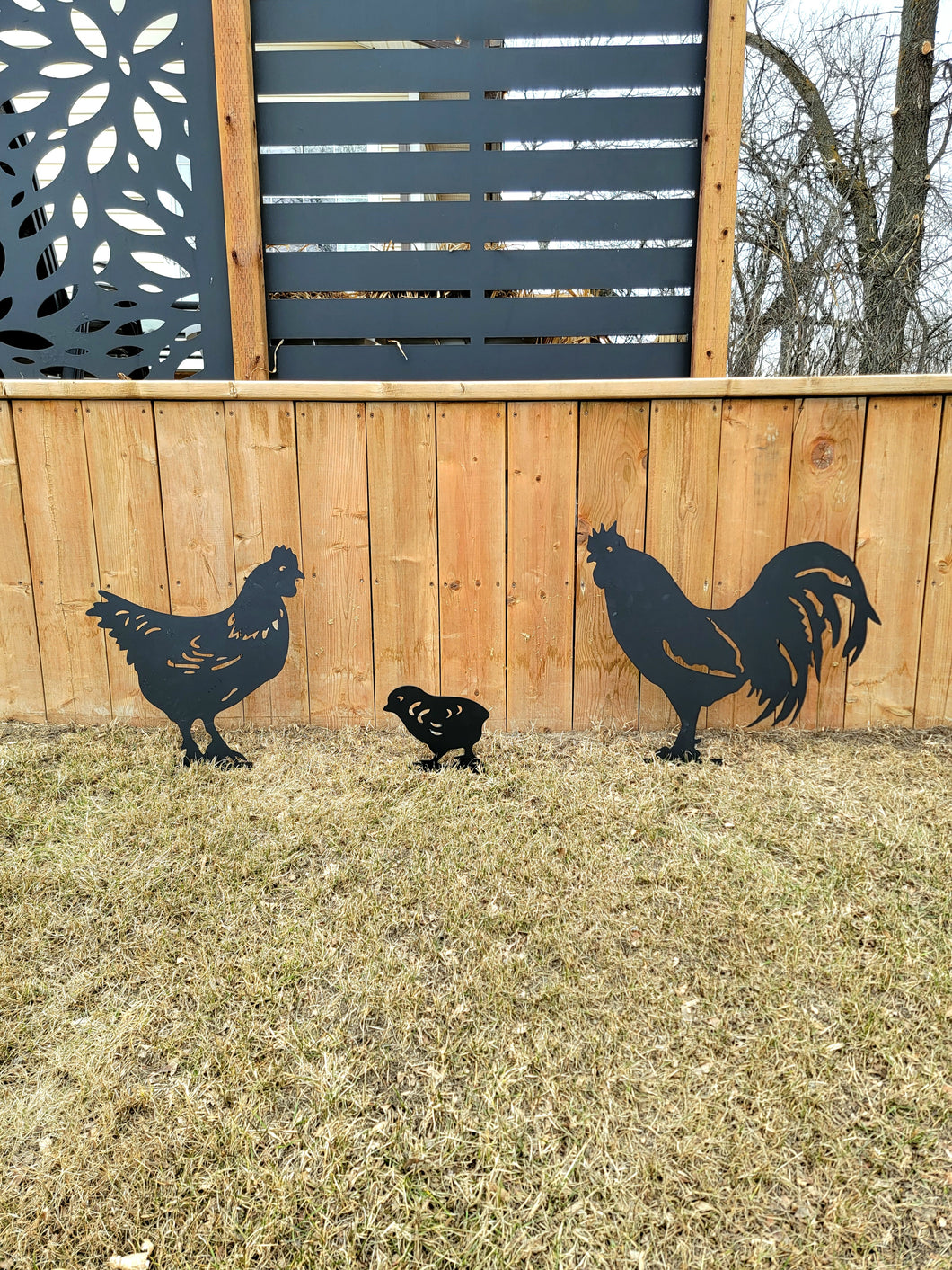 Garden and Yard Chicken Stakes