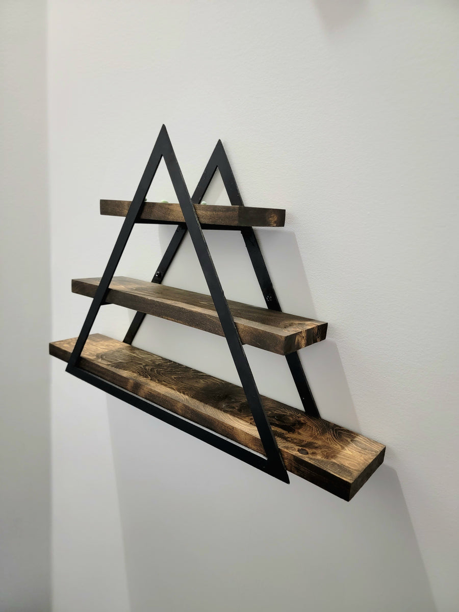Metal Double Triangle Frame with 3 Shelves - Small – Wood River Iron Works
