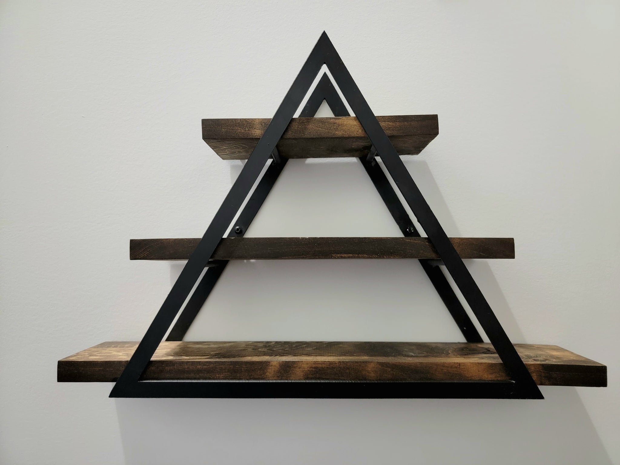 Metal Double Triangle Frame with 3 Shelves - Small – Wood River Iron Works