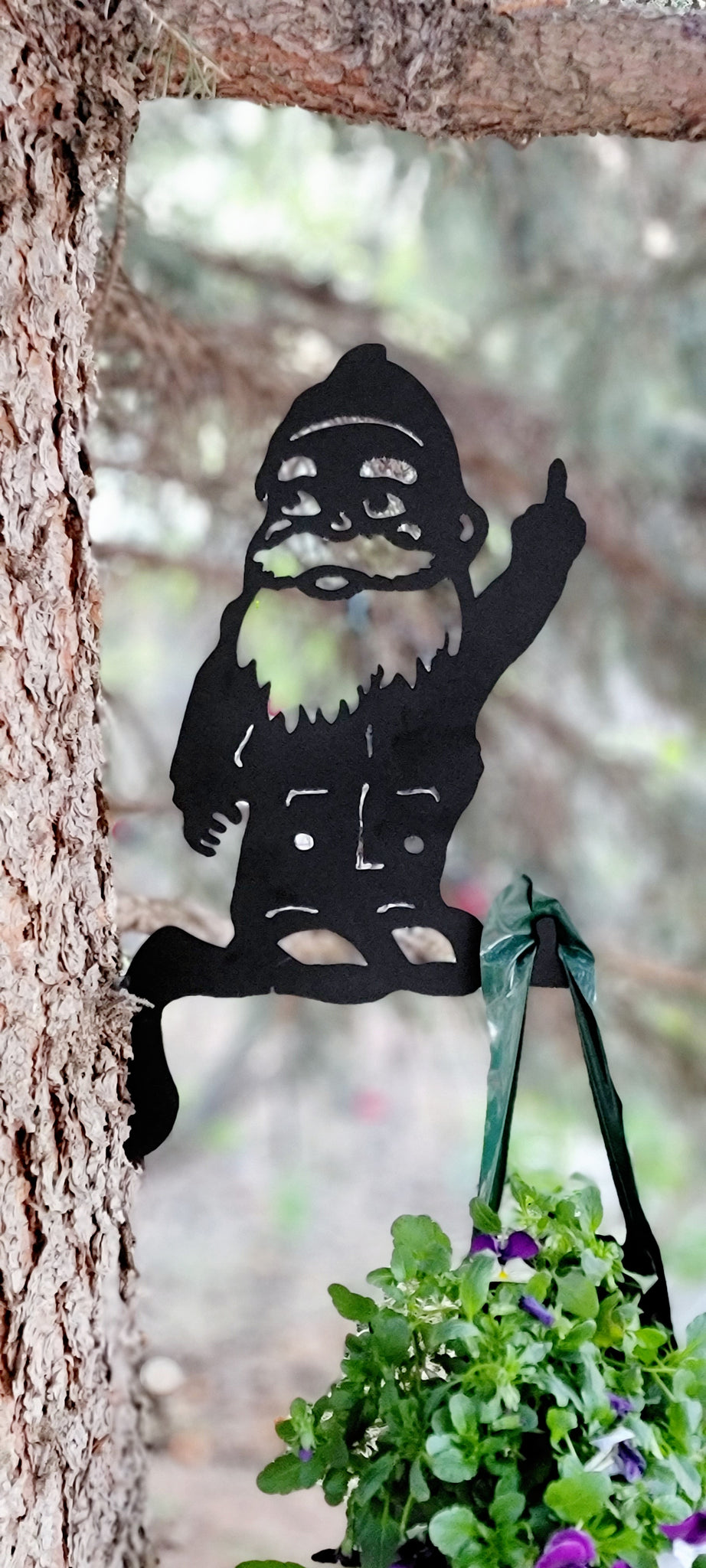 mini plant pot naughty gnomes Metal Tree Branch Plant Hanger