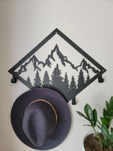 Load image into Gallery viewer, Metal Mountain Scene with 4 Hooks

